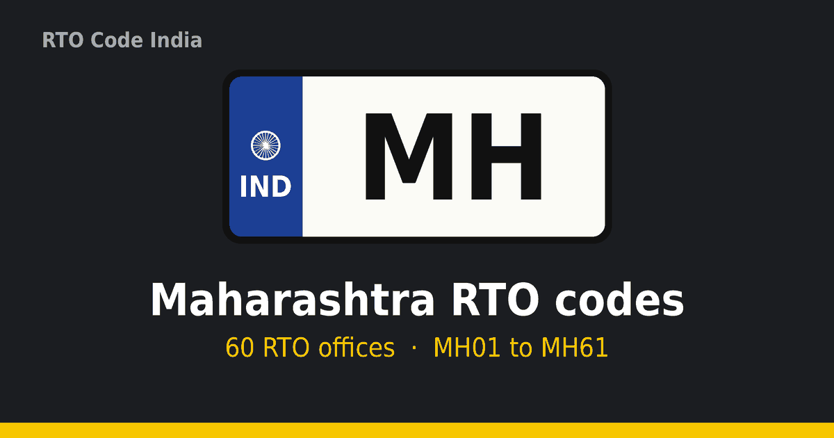 MH – महाराष्ट्र आरटीओ कोड इंडिया