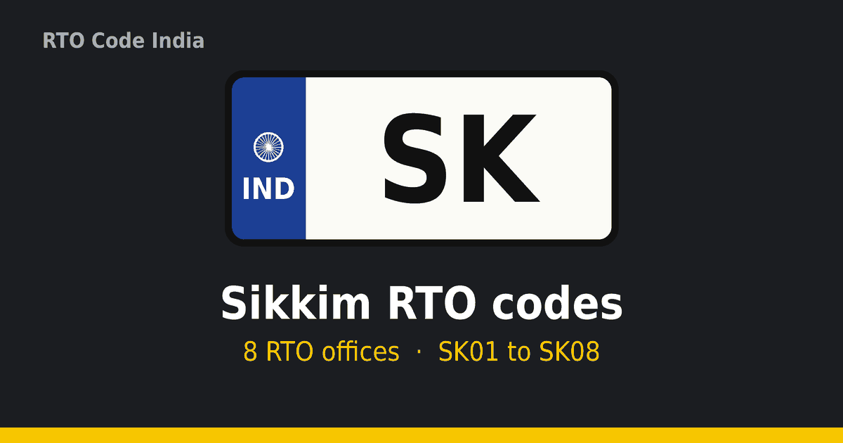 SK – Sikkim RTO Codes (SK)